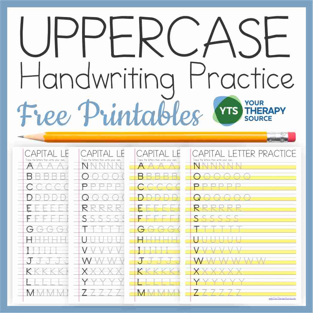 Capital Letter Tracing Worksheets PDF - FREE - Your Therapy Source