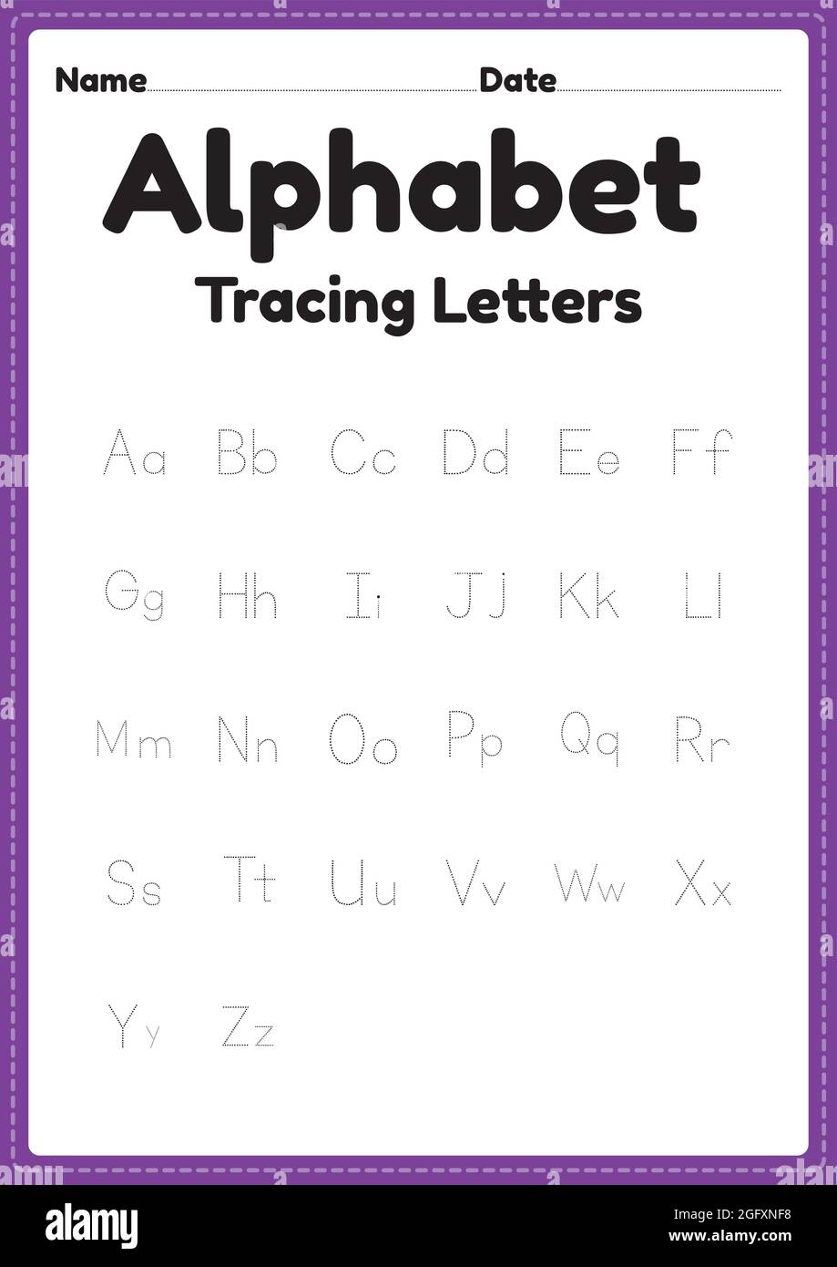 Alphabet letter tracing worksheet for kindergarten and preschool ...