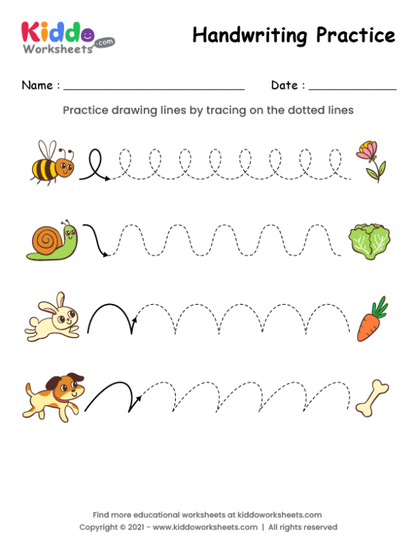 Free Printable Handwriting Practice Tracing Worksheet ...