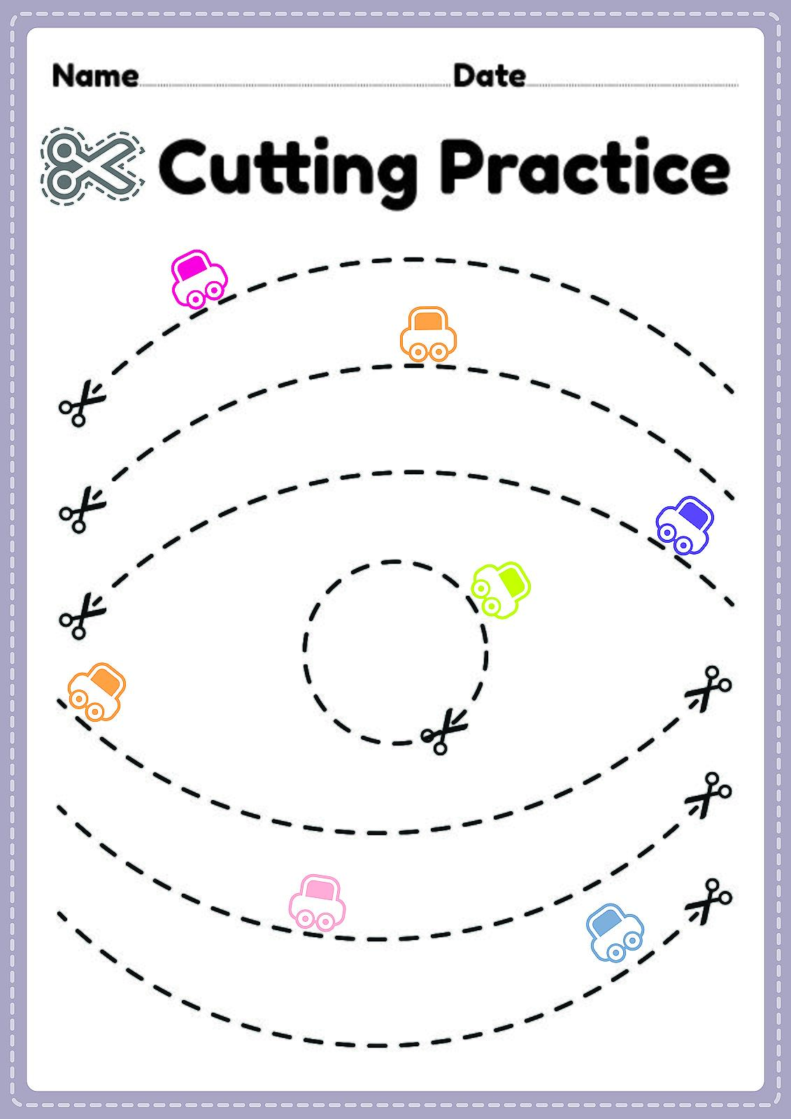 Cutting Practice Worksheets for Kids: Free Printable Activity ...