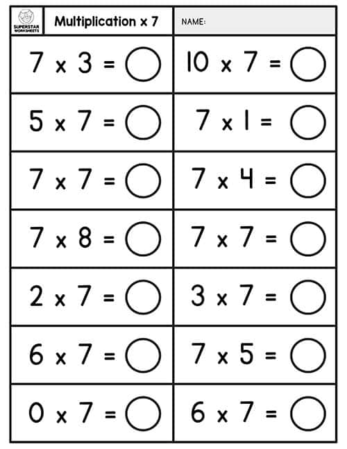 Simple Multiplication Worksheets -Worksheets Library