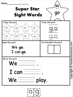 practice worksheet for 1st grade