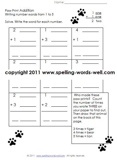 First Grade Worksheets for Fun Spelling Practice