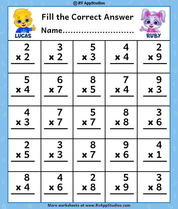 practice worksheet for