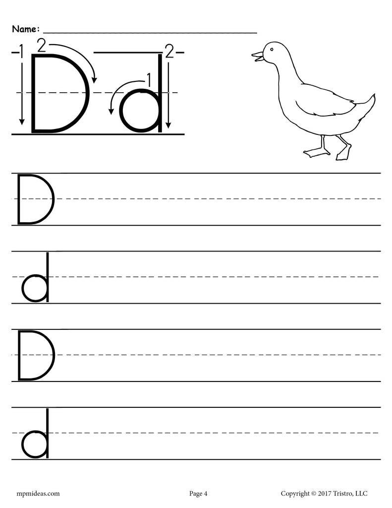 practice writing letters printable worksheet
