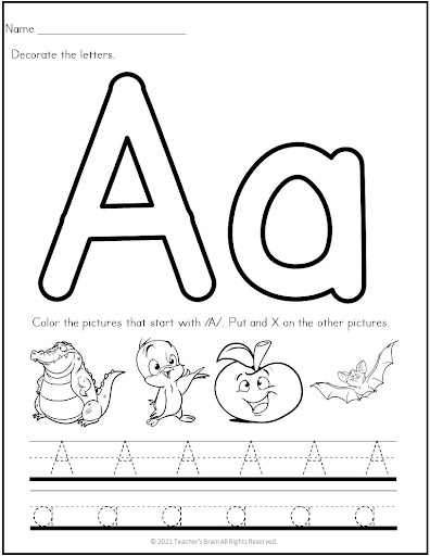 practice writing letters worksheet preschool