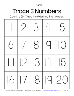 practice writing numbers 1 20 worksheet