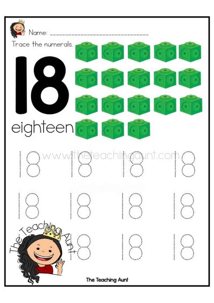 practice writing numbers 1 20 worksheet