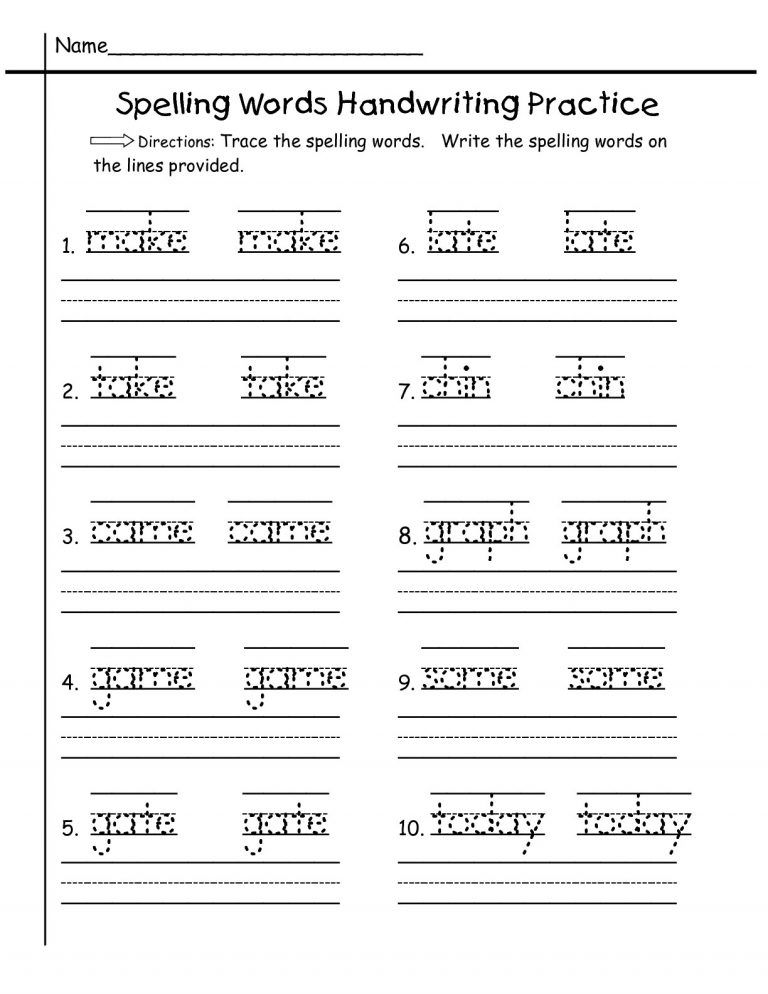 practice writing worksheet for 1st grade