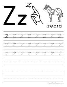 Free Letter Tracing Worksheets - Paper Trail Design