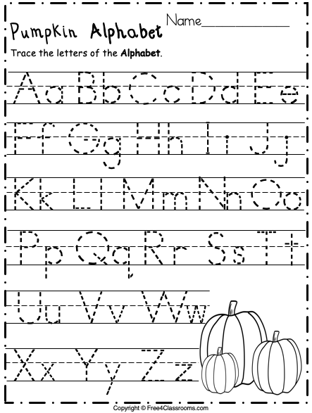 Free Alphabet Trace Letters for Pre-k and Kinder - Free Worksheets ...