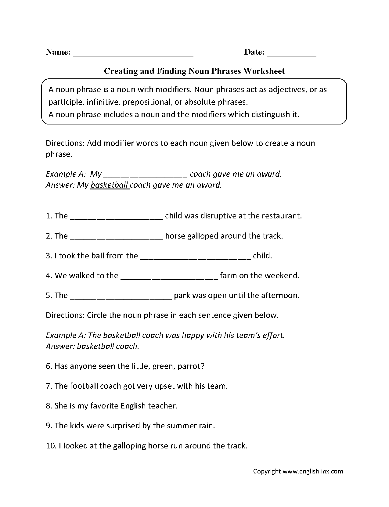 practicing with phrases worksheet answers