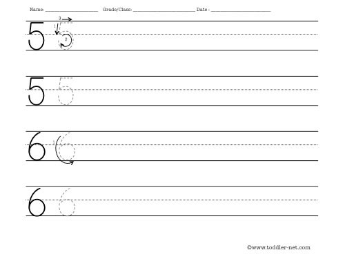 practicing writing numbers worksheet