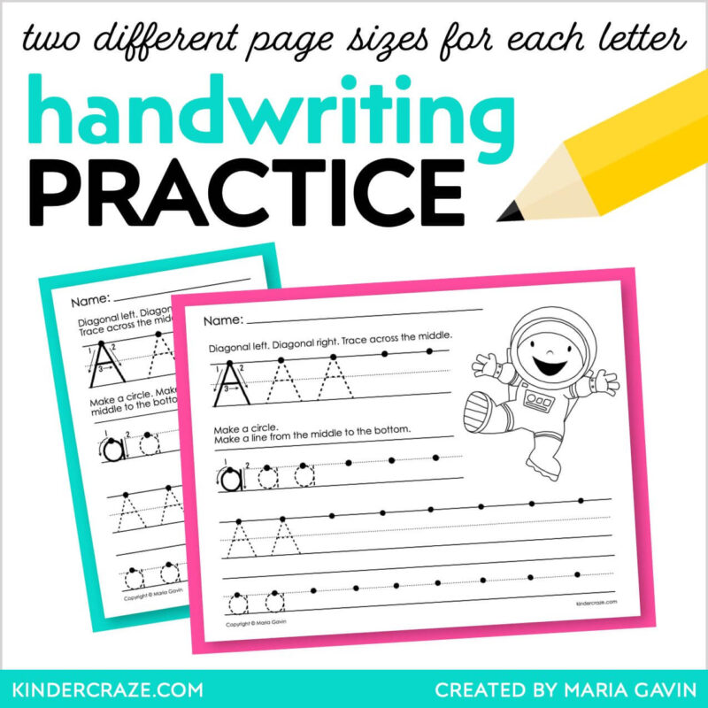 Alphabet Handwriting Practice - Trace and Print Worksheets - Kinder ...