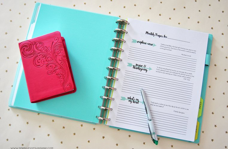 Prayer Journal Free Printables - Sparkles of Sunshine