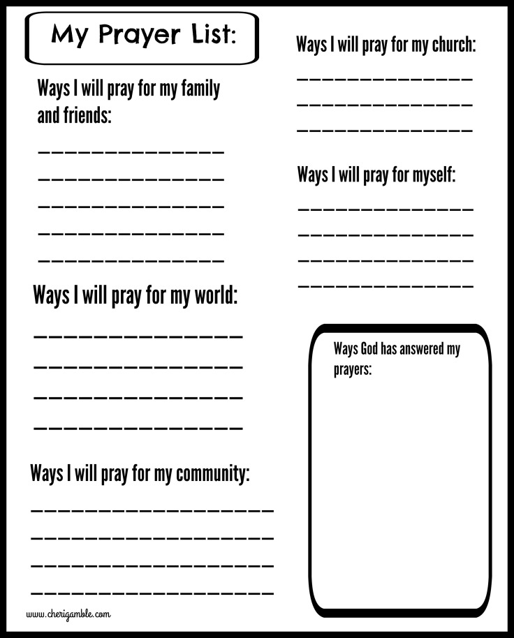prayer journal printable pages free
