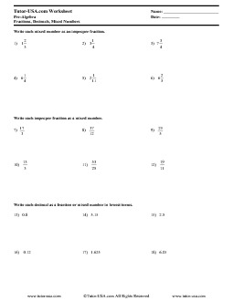 pre algebra pdf worksheet