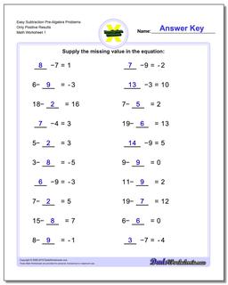 Pre-Algebra Worksheets