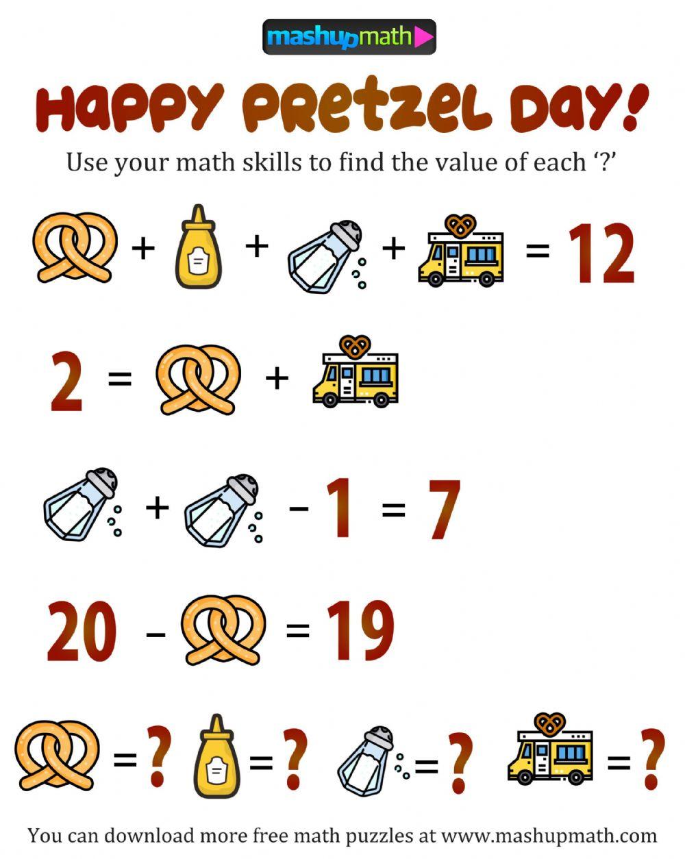 Pre Algebra Puzzle worksheet  