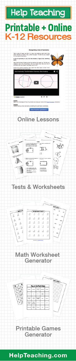 pre algebra worksheet generator