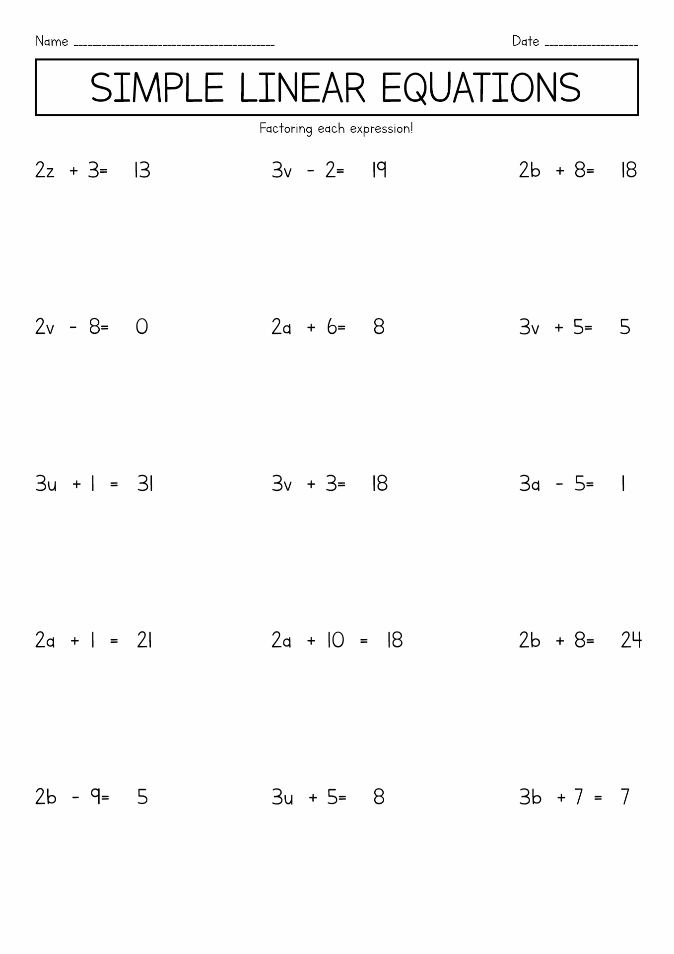 15 Pre-Algebra 7th Grade Math Worksheets - Free PDF at worksheeto.com