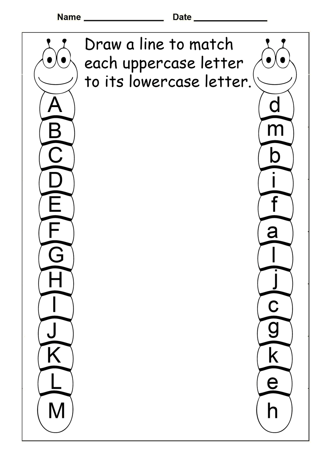 pre k abc worksheet