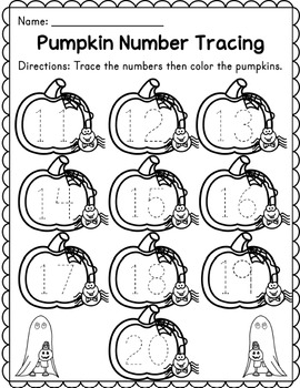 pre k math work pages for halloween