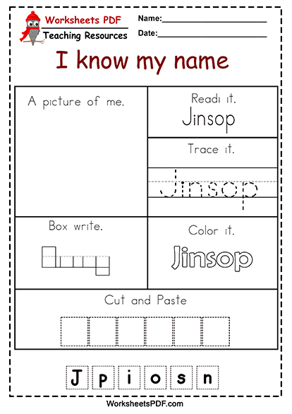Free Name Tracing Worksheets For Preschool - Free Printables