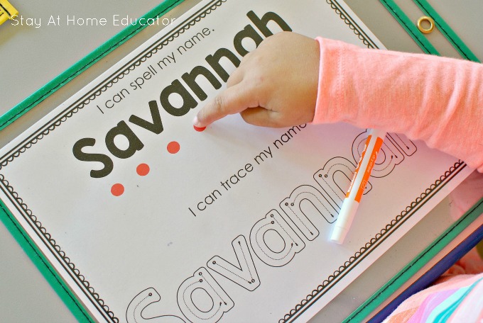 pre k name writing worksheet