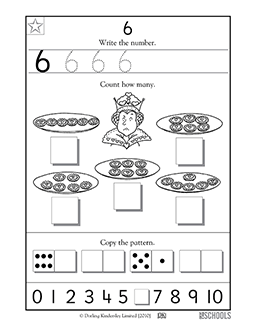 Learning #6 | Kindergarten, Preschool Math Worksheet | GreatSchools