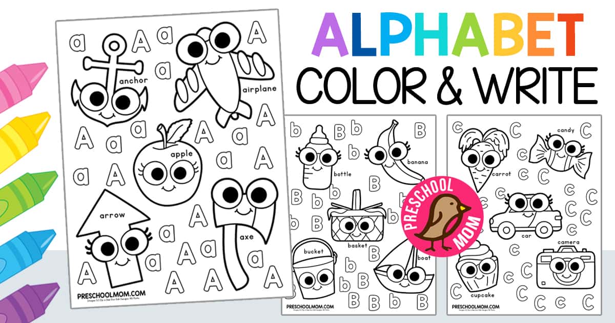 Alphabet Coloring Pages - Preschool Mom