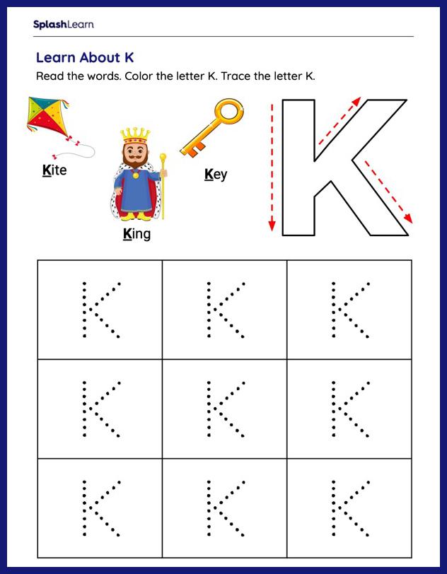 Letter Tracing Worksheets for Preschoolers Online - SplashLearn