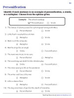 Personification Worksheets