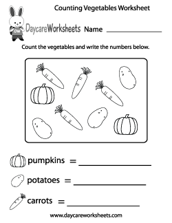 pre kindergarten counting worksheet