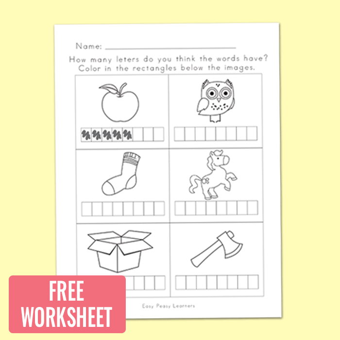 Pre-Spelling Worksheet - Easy Peasy Learners