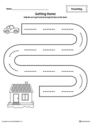 FREE* Street Line Tracing Prewriting Worksheet | MyTeachingStation.com