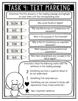 Constitution Reading Comprehension Challenge - Close Reading ...