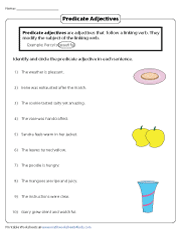 predicate adjectives worksheet