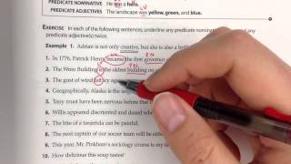 predicate nominative and predicate adjective worksheet with answers