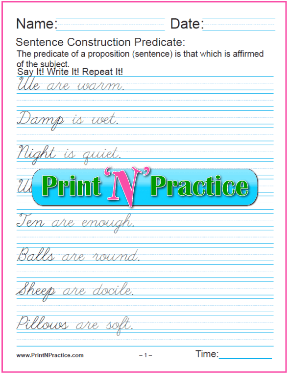 Predicate Nominative Worksheets: Practice Printables