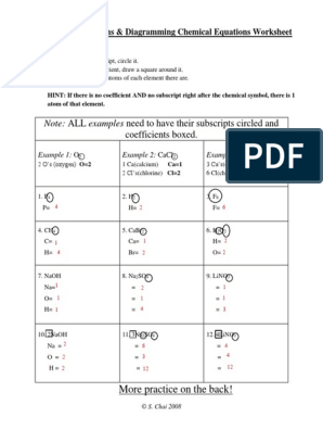 predicting products worksheet with answers 2010