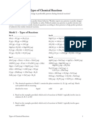 predicting products worksheet with answers 2010