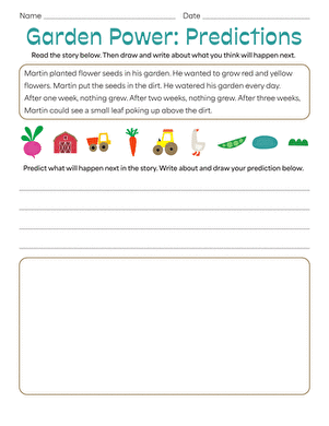 prediction worksheet 2nd grade