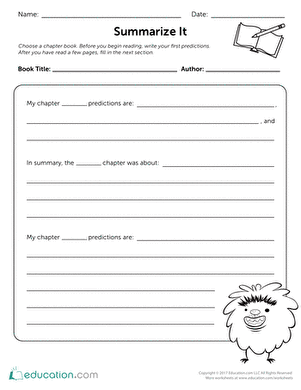 Summarize It | Worksheet 