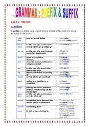 prefix and suffix worksheet with answers