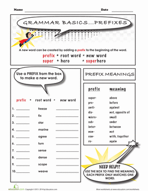 Learning Prefixes | Worksheet 