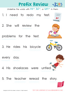 4 Prefixes Worksheets (un, re, dis) | Prefix worksheet, Prefixes ...