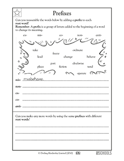 prefix worksheet 3rd grade