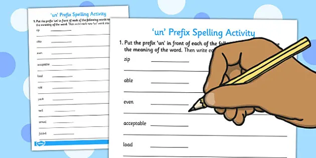 Un Prefix Worksheet (teacher made) - Twinkl
