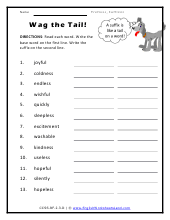 prefixes and suffixes worksheet 2nd grade